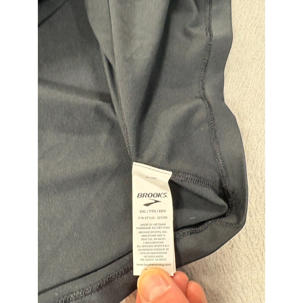 NWT Brooks DASH 1/2 Zip Long Sleeve Running Shirt (Women's 2XL) Black - Picture 12 of 13